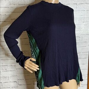 Sandro paisley print pleat sweater